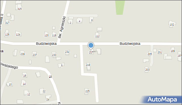 Rzeszów, Budziwojska, 217, mapa Rzeszów