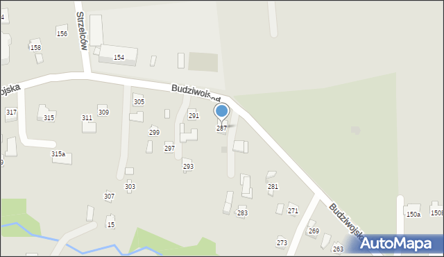 Rzeszów, Budziwojska, 287, mapa Rzeszów