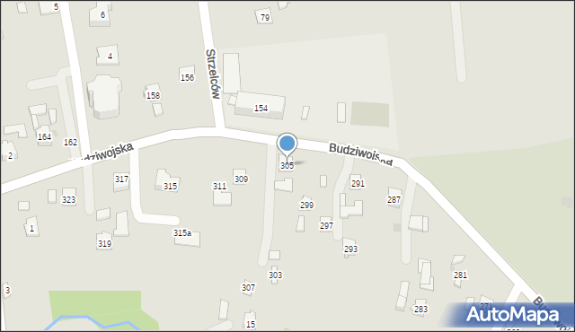 Rzeszów, Budziwojska, 305, mapa Rzeszów