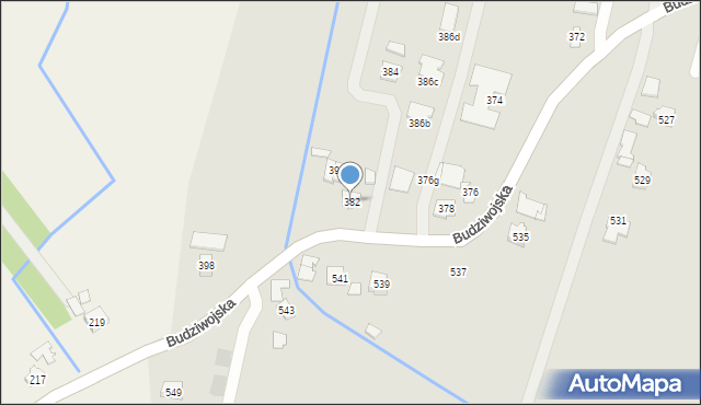 Rzeszów, Budziwojska, 382, mapa Rzeszów