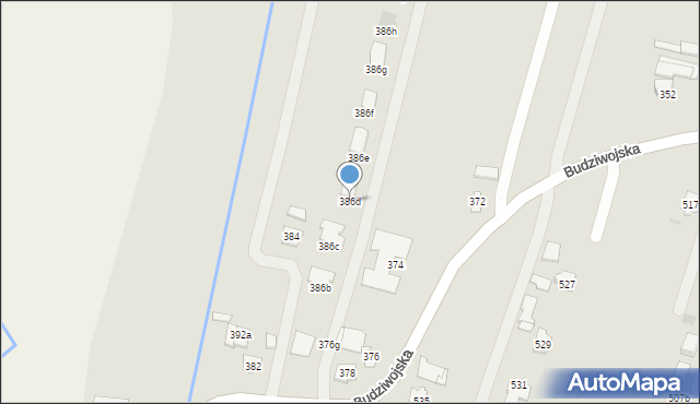 Rzeszów, Budziwojska, 386d, mapa Rzeszów