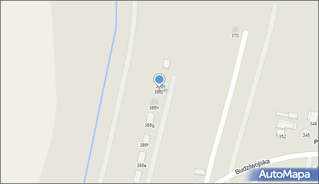 Rzeszów, Budziwojska, 386j, mapa Rzeszów