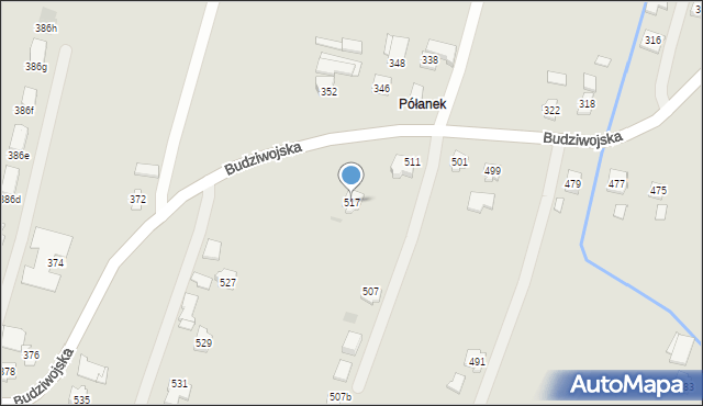 Rzeszów, Budziwojska, 517, mapa Rzeszów