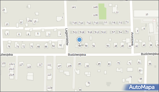 Rzeszów, Budziwojska, 58, mapa Rzeszów