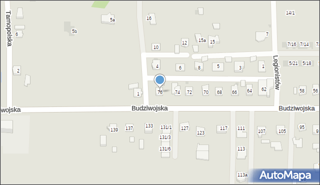 Rzeszów, Budziwojska, 76, mapa Rzeszów