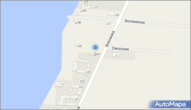 Sapowice, Bukowska, 107, mapa Sapowice