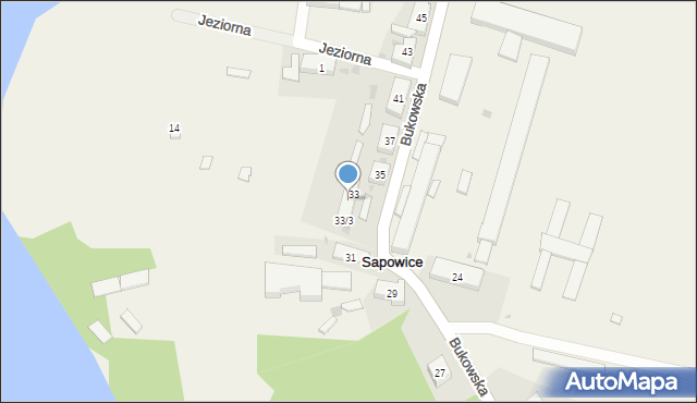 Sapowice, Bukowska, 33/2, mapa Sapowice