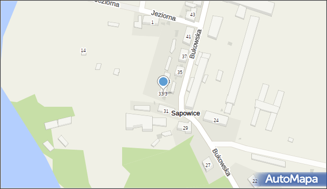 Sapowice, Bukowska, 33/3, mapa Sapowice