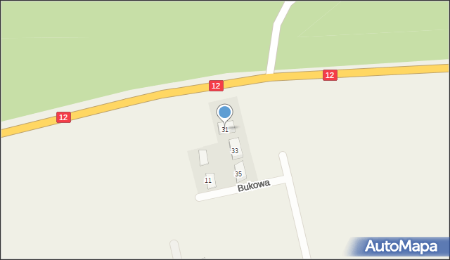 Serby, Bukowa, 31, mapa Serby