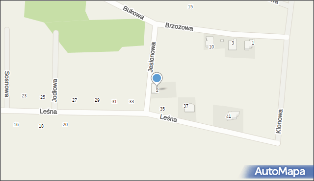 Siedliska, Bukowa, 2, mapa Siedliska