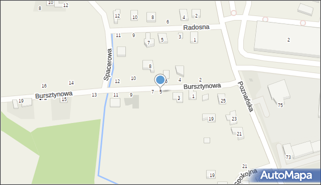 Siemianice, Bursztynowa, 5, mapa Siemianice