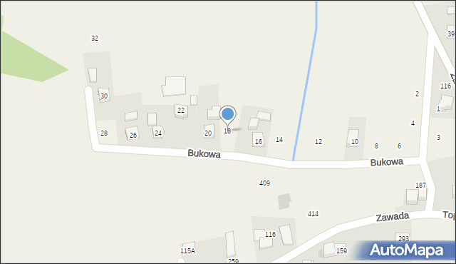 Siepraw, Bukowa, 18, mapa Siepraw