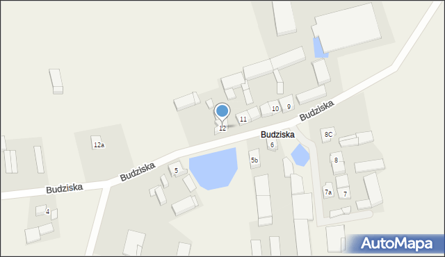 Sierakówko, Budziska, 12, mapa Sierakówko