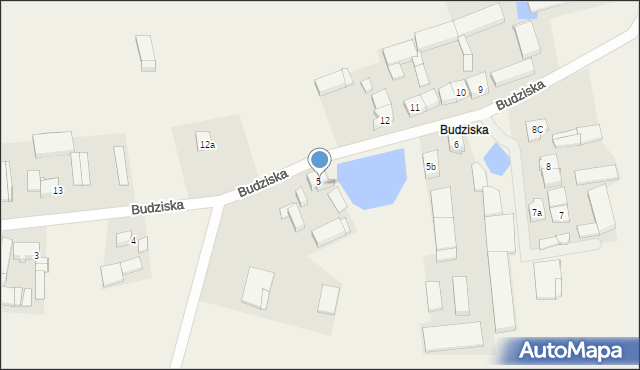 Sierakówko, Budziska, 5a, mapa Sierakówko