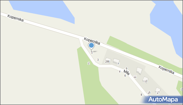 Siła, Bursztynowa, 1, mapa Siła