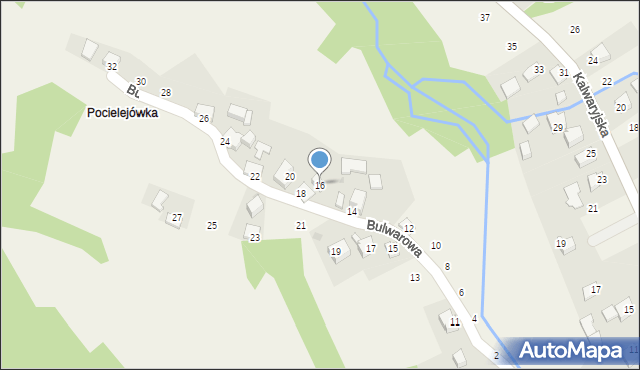 Skawinki, Bulwarowa, 16, mapa Skawinki