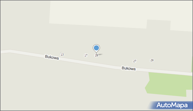 Skwierzyna, Bukowa, 19, mapa Skwierzyna