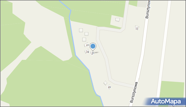 Słajszewo, Bursztynowa, 1f, mapa Słajszewo