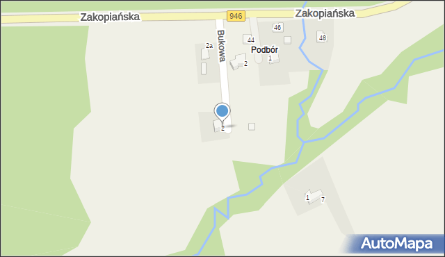 Ślemień, Bukowa, 2, mapa Ślemień