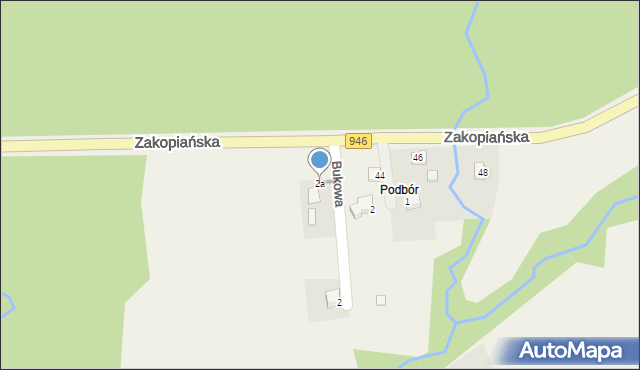 Ślemień, Bukowa, 2a, mapa Ślemień