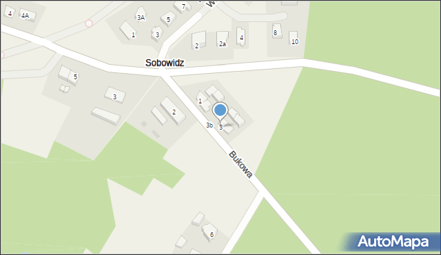 Sobowidz, Bukowa, 3, mapa Sobowidz