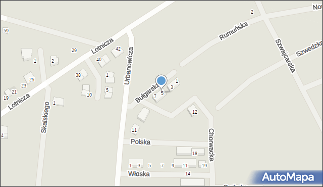 Środa Wielkopolska, Bułgarska, 5, mapa Środa Wielkopolska