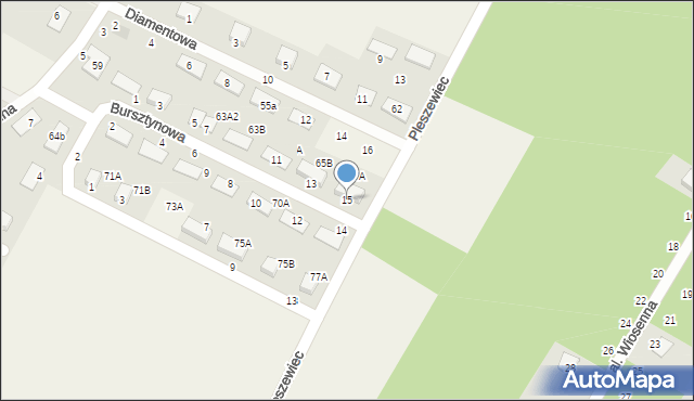 Stajenczynki, Bursztynowa, 15, mapa Stajenczynki