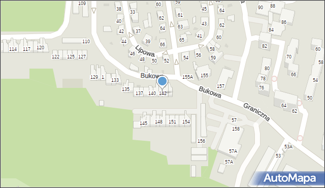 Świętochłowice, Bukowa, 142, mapa Świętochłowice