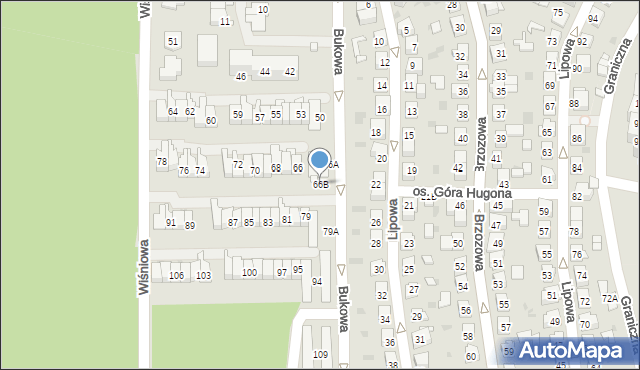 Świętochłowice, Bukowa, 66B, mapa Świętochłowice
