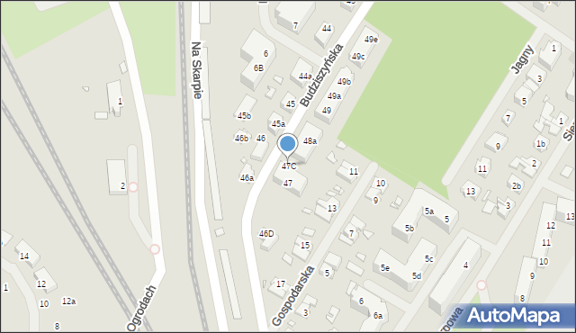 Szczecin, Budziszyńska, 47C, mapa Szczecina