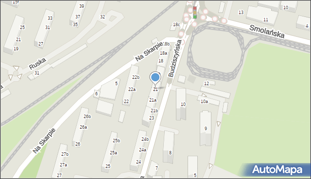 Szczecin, Budziszyńska, 21, mapa Szczecina