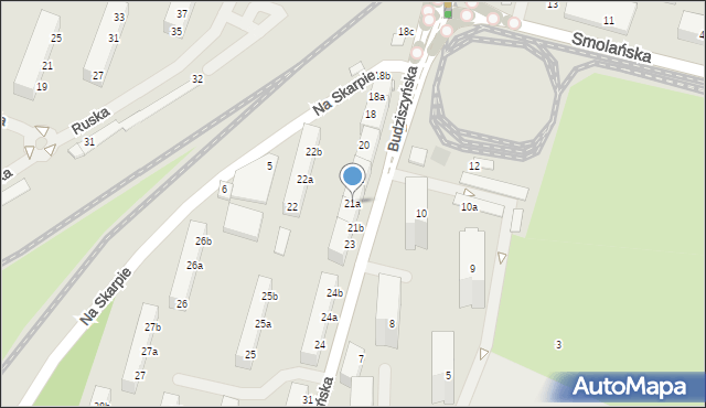 Szczecin, Budziszyńska, 21a, mapa Szczecina