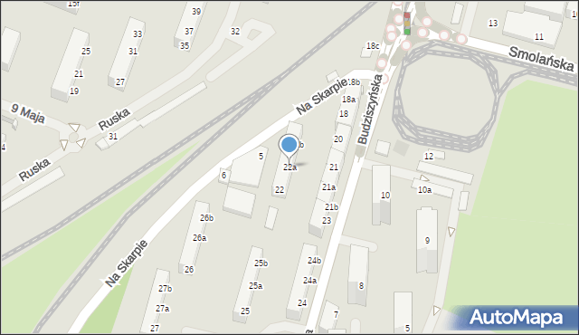 Szczecin, Budziszyńska, 22a, mapa Szczecina