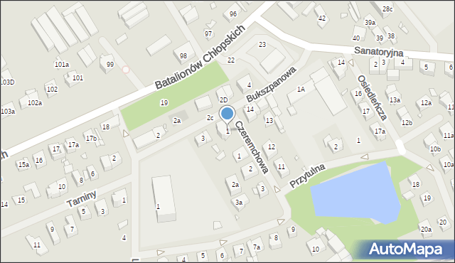 Szczecin, Bukszpanowa, 1, mapa Szczecina