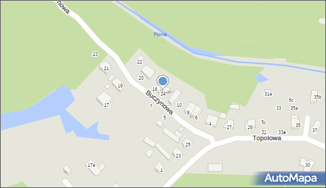 Szczecin, Buczynowa, 14, mapa Szczecina