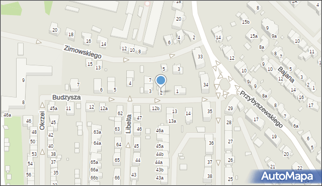 Szczecin, Budzysza Wosia, 2, mapa Szczecina