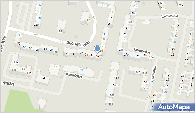 Szczecinek, Budowlanych, 3e, mapa Szczecinek