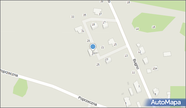 Szczecinek, Bugno, 27, mapa Szczecinek