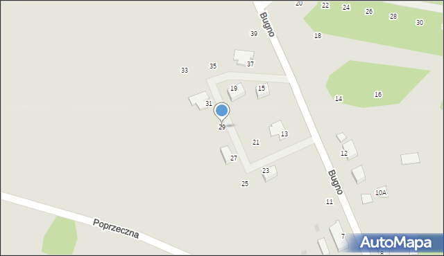 Szczecinek, Bugno, 29, mapa Szczecinek