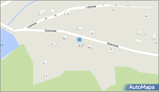 Szczytna, Bukowa, 8, mapa Szczytna