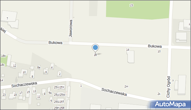 Szeligi, Bukowa, 18, mapa Szeligi