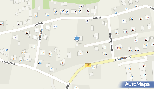 Sztutowo, Bursztynowa, 1, mapa Sztutowo