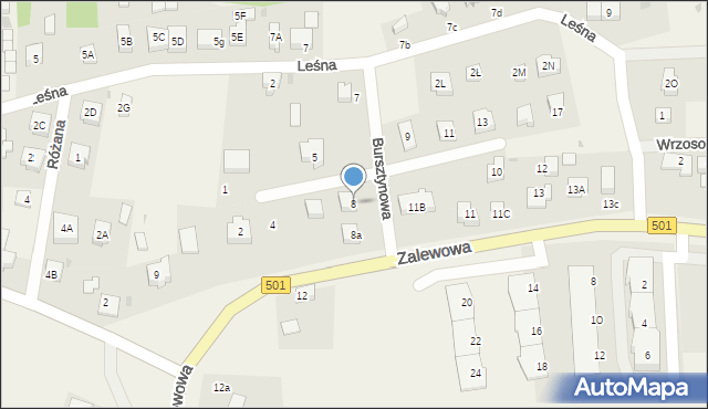 Sztutowo, Bursztynowa, 8, mapa Sztutowo