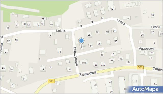 Sztutowo, Bursztynowa, 9, mapa Sztutowo