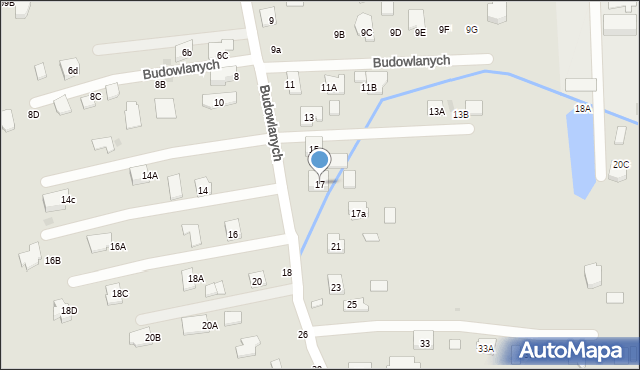 Tarnobrzeg, Budowlanych, 17, mapa Tarnobrzegu