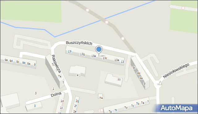 Toruń, Buszczyńskich Józefa i Sylwestra, 13d, mapa Torunia