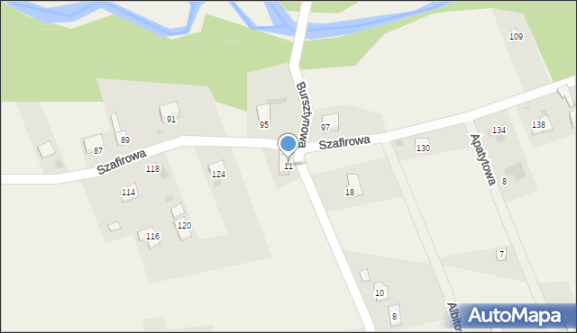 Twardorzeczka, Bursztynowa, 11, mapa Twardorzeczka