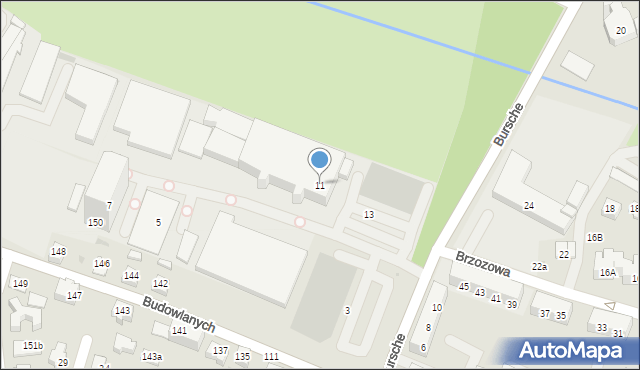 Tychy, Bursche Juliusza, ks. bp., 11, mapa Tychów