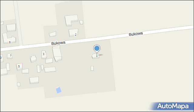 Ulkowy, Bukowa, 1, mapa Ulkowy