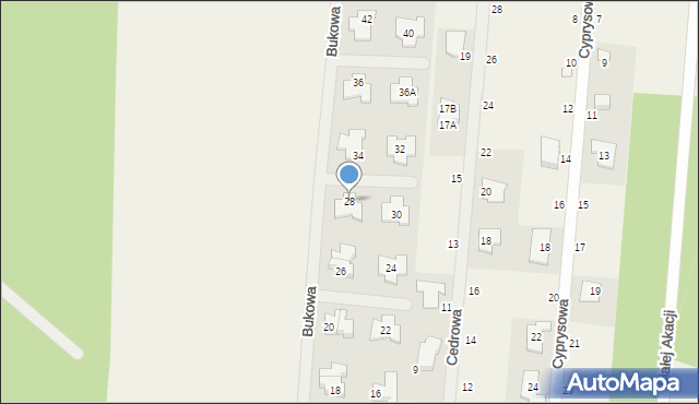 Ustanów, Bukowa, 28, mapa Ustanów